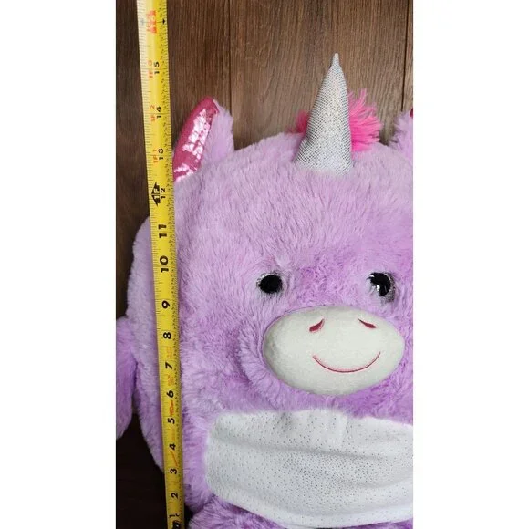 New Hug Me Light Up Purple Unicorn Walgreens 14" Stuffed Animal Plush Toy - Picture 4 of 8